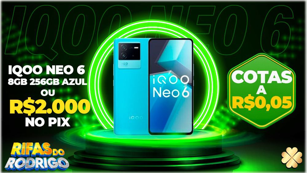 IQOO NEO 6 8GB 256GB AZUL OU R$2.000 NO PIX!