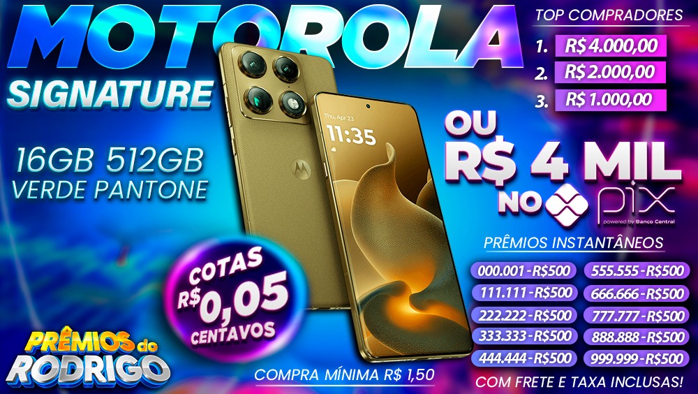 MOTOROLA SIGNATURE 16GB 512GB PANTONE OLIVE GREEN COM FRETE E TAXAS INCLUSAS, OU R$4.000 NO PIX!
