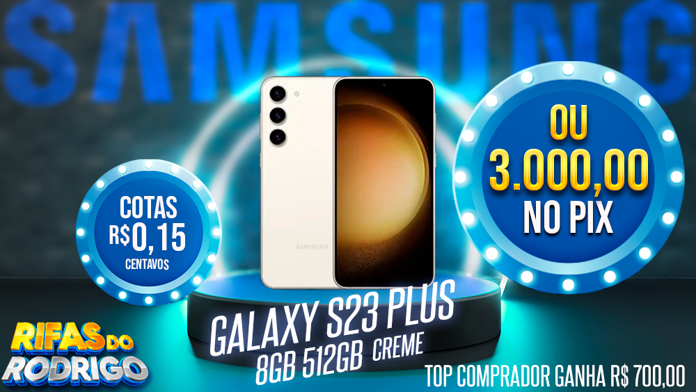 SAMSUNG GALAXY S23 PLUS 8GB 512GB CREME OU R$3.000 NO PIX! TOP COMPRADOR LEVA R$700 NO PIX!