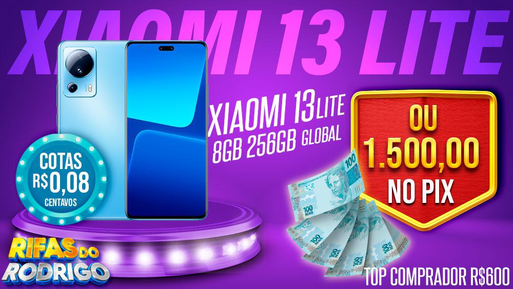 XIAOMI 13 LITE 8GB 256GB GLOBAL AZUL OU R$1.500 NO PIX! TOP COMPRADOR LEVA R$600 NO PIX!